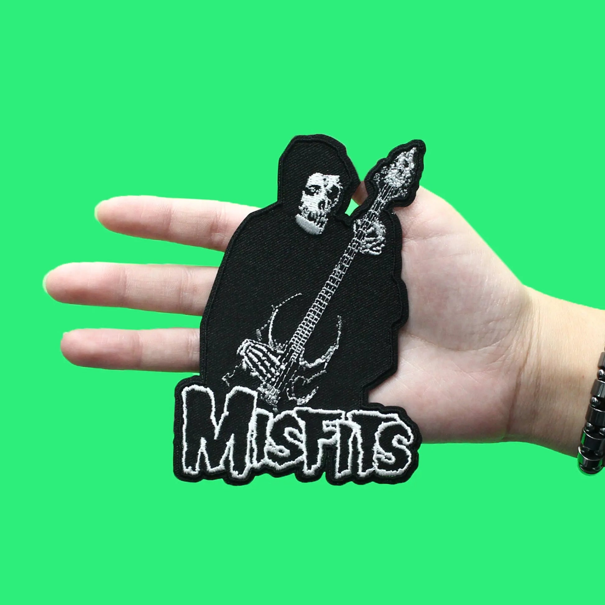 Misfits Bass Fiend Patch Classic Punk Rock Embroidered Iron On