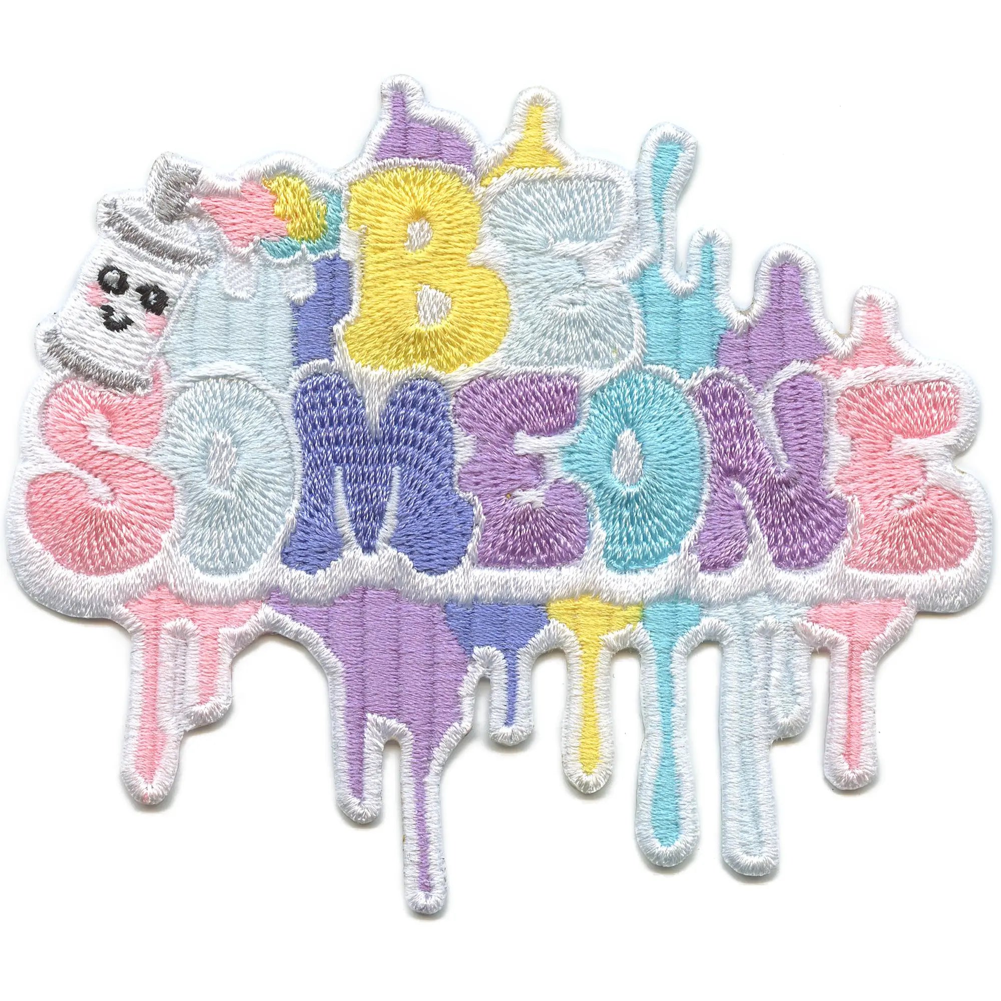 Houston Be Someone Kawaii Patch Pastel Spray Paint Embroidered Iron On