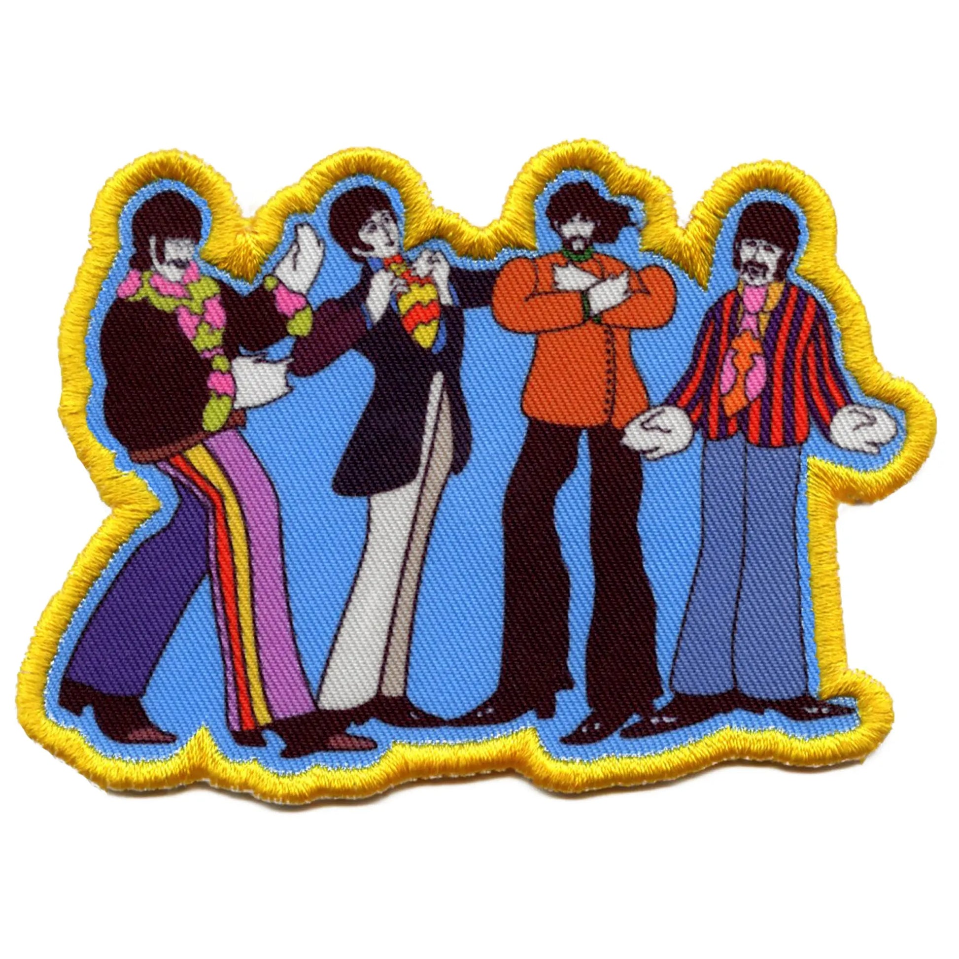 The Beatles Yellow Submarine Sub Band Patch British Rock Band Woven Iron On