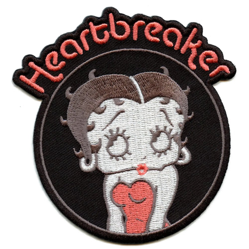 Betty Bop Heartbreaker Patch Retro Cartoon TV logo Embroidered Iron On