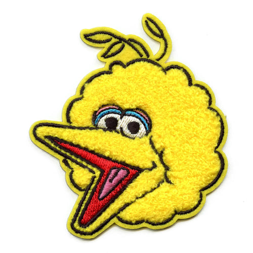 Big Bird Portrait Patch 123 Sesame Street Chenille Embroidered Iron-On
