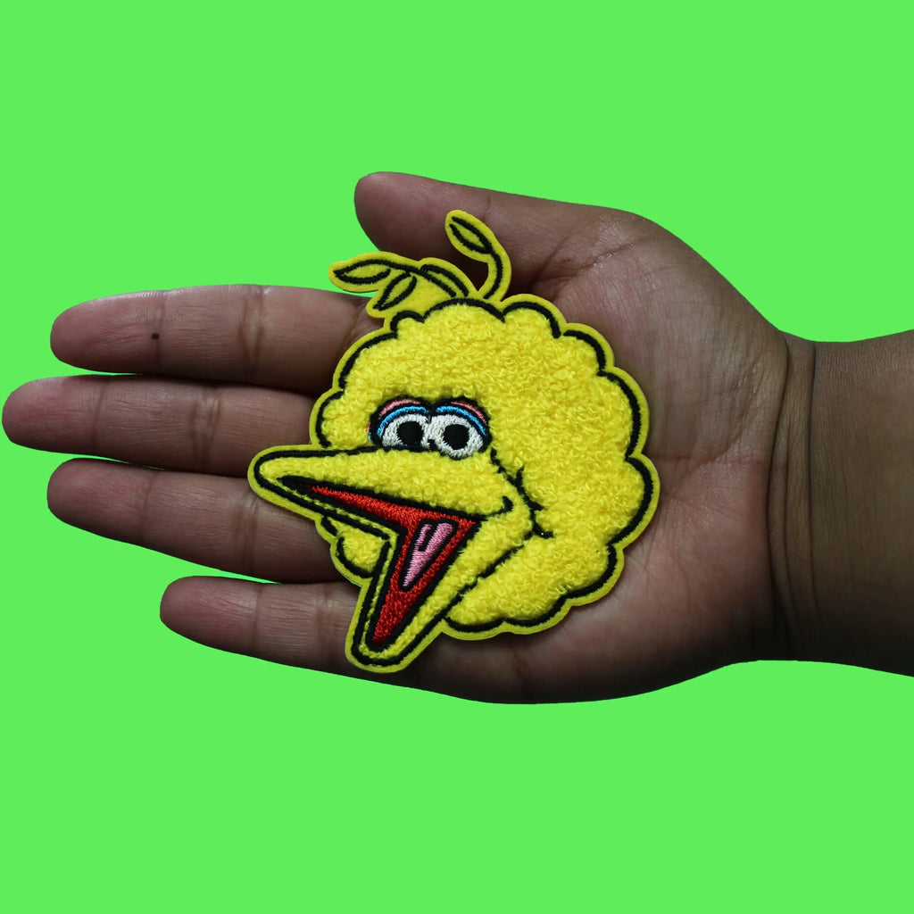 Big Bird Portrait Patch 123 Sesame Street Chenille Embroidered Iron-On