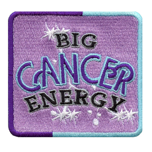 Big Cancer Energy Patch Constellation Zodiac Box Embroidered Iron On