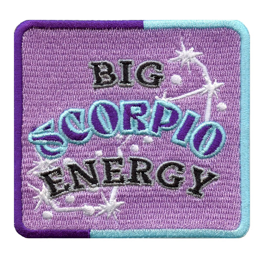 Big Scorpio Energy Patch Constellation Zodiac Box Embroidered Iron On