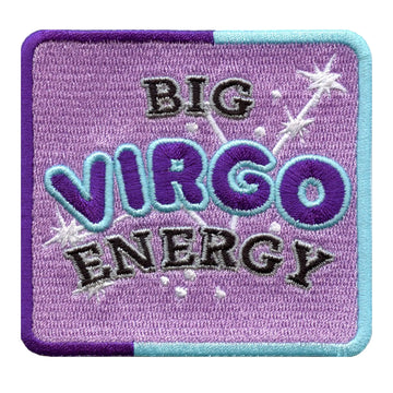 Big Virgo Energy Patch Constellation Zodiac Box Embroidered Iron On