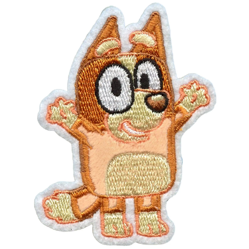 Bingo Cheer Character Patch Bluey Children Cartoon Applique Embroidered Iron-On