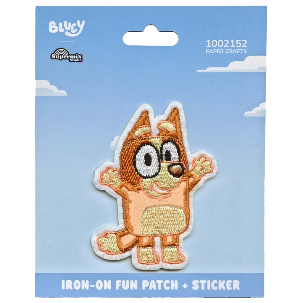 Bingo Cheer Character Patch Bluey Children Cartoon Applique Embroidered Iron-On