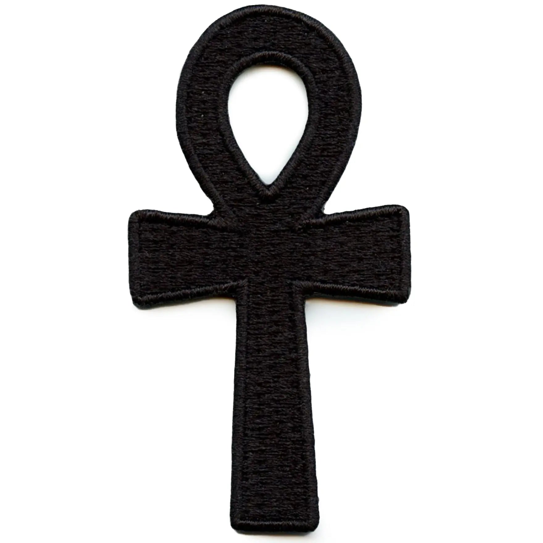 Black Ankh Patch Egyptian Culture Cross Embroidered Iron-On