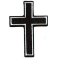 Black Cross Patch Religion Clothing Aesthetic Embroidered Iron-On