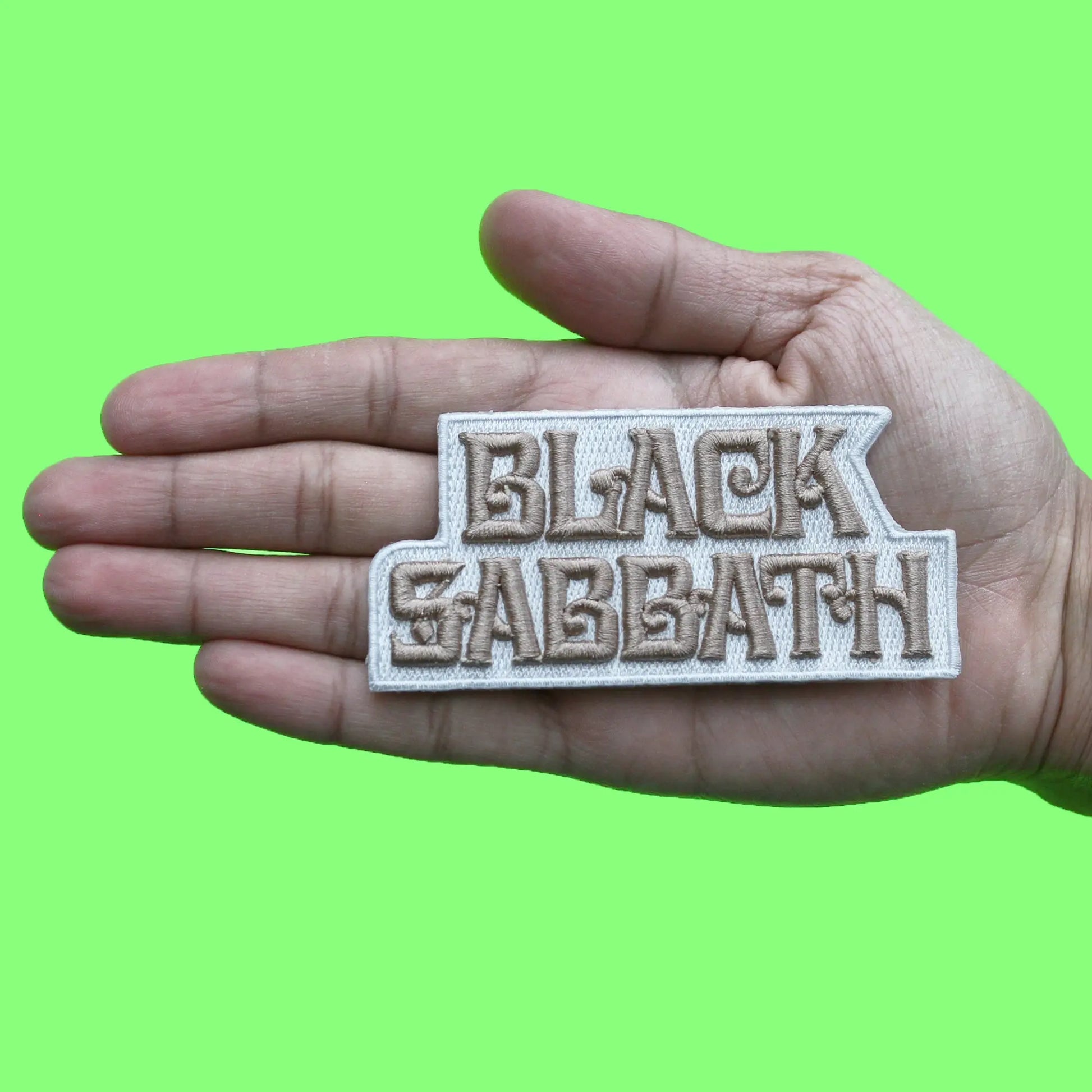 Black Sabbath Band Patch Puff Script Logo Embroidered Iron On