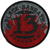 Black Sabbath Band Patch 13 Flames Circular Woven Iron On