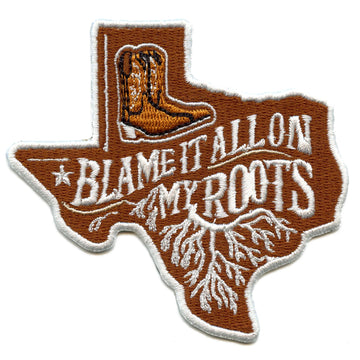 Blame It All On My Roots Patch American Country Singer Embroidered Iron On