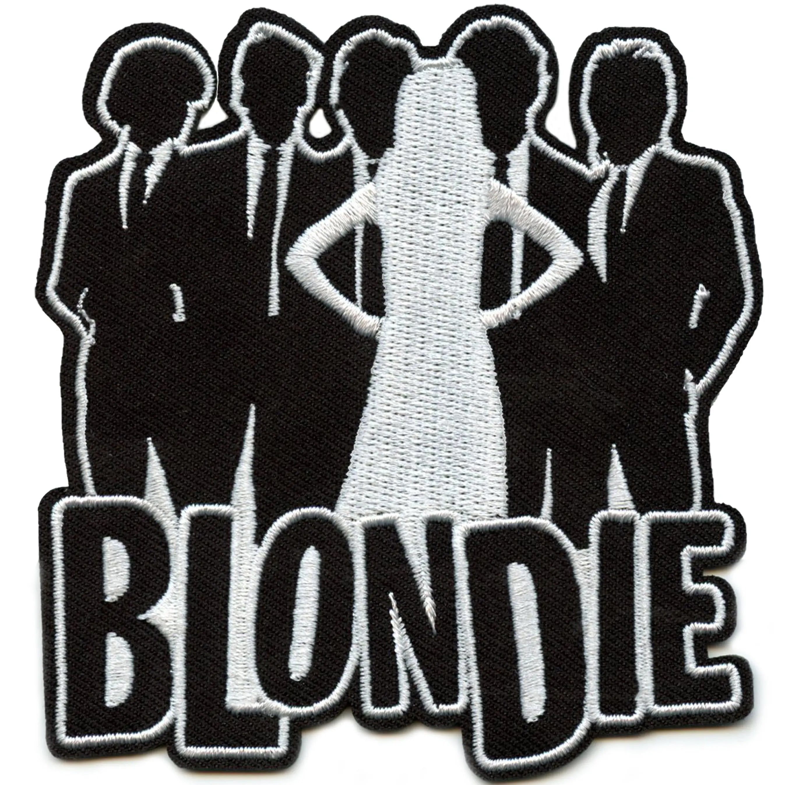 Blondie Stencil Art Patch Music Group Portrait Embroidered Iron On