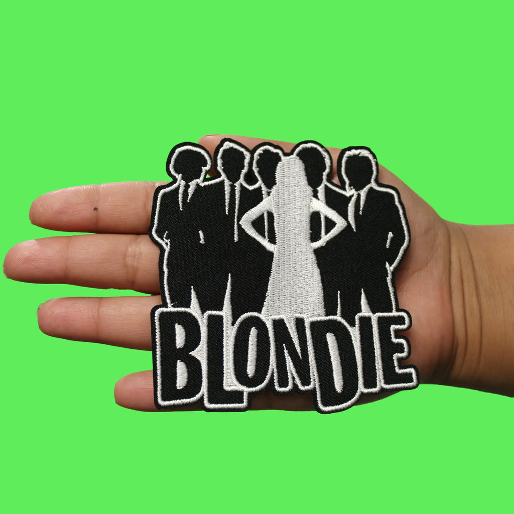 Blondie Stencil Art Patch Music Group Portrait Embroidered Iron On