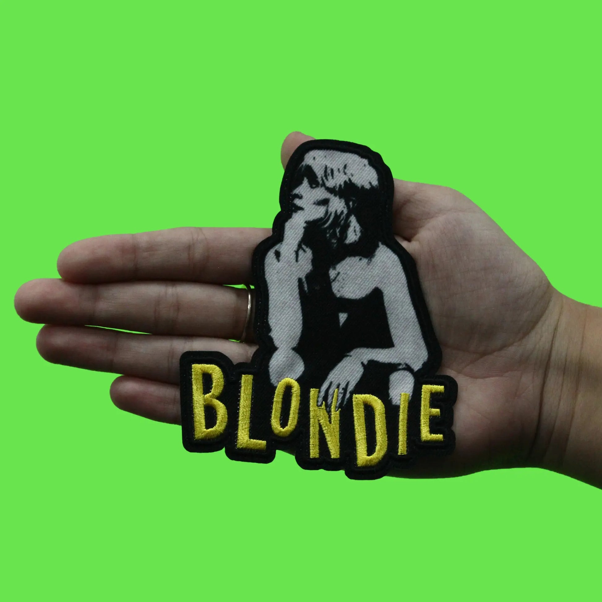 Blondie Stencil Poster Patch New Wave Rock Sublimated Embroidered Iron On