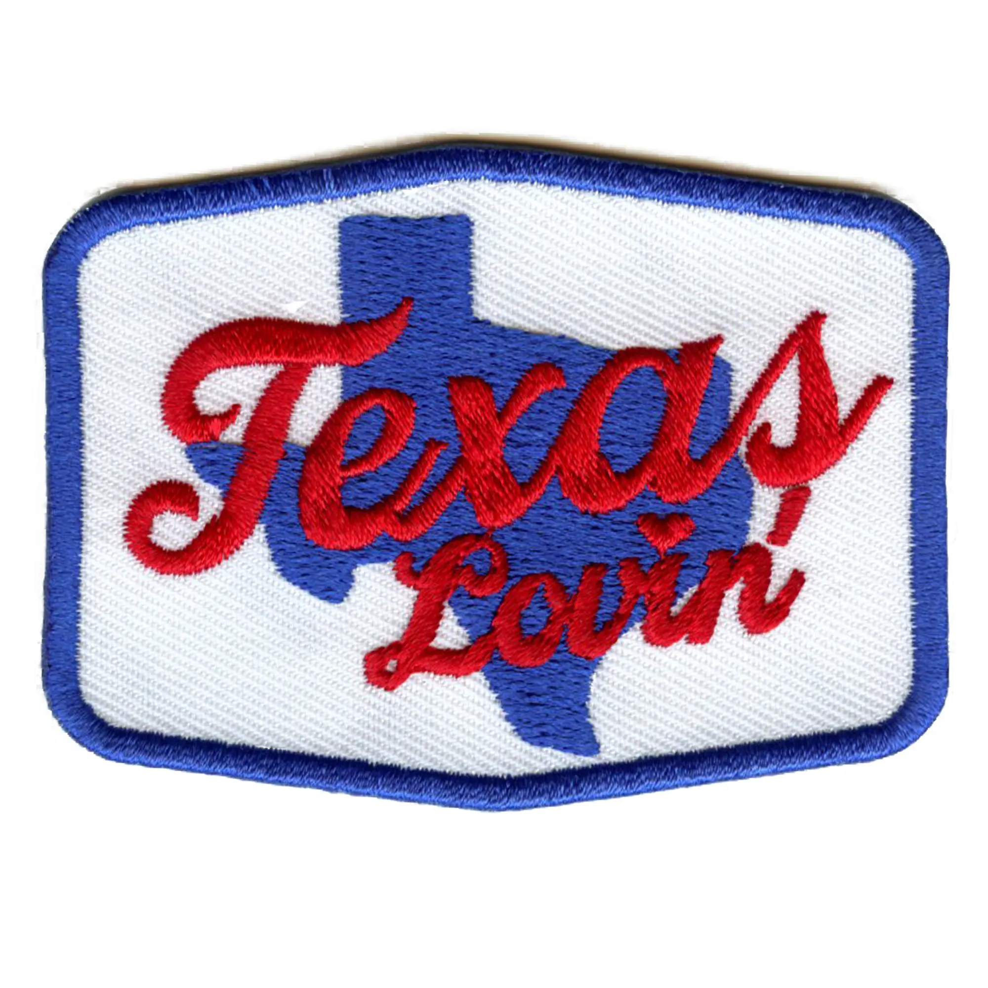 Patch bleu Texas Lovin Houstonian State Love brodé à repasser