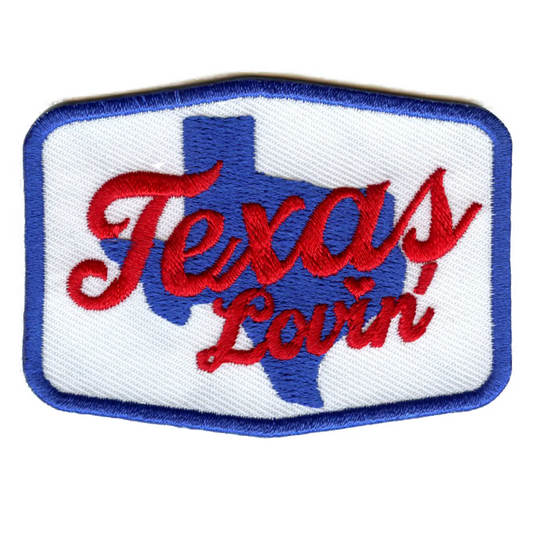 Blue Texas Lovin Patch Houstonian State Love Embroidered Iron On