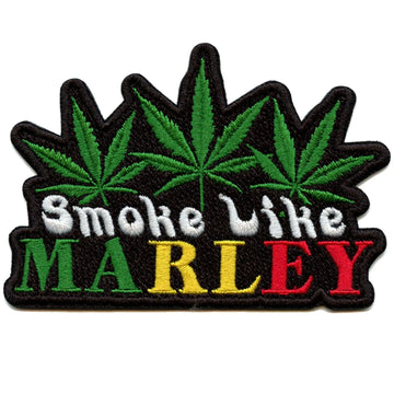 Bob Marley Script Patch Smoke Like Marley Embroidered Iron On