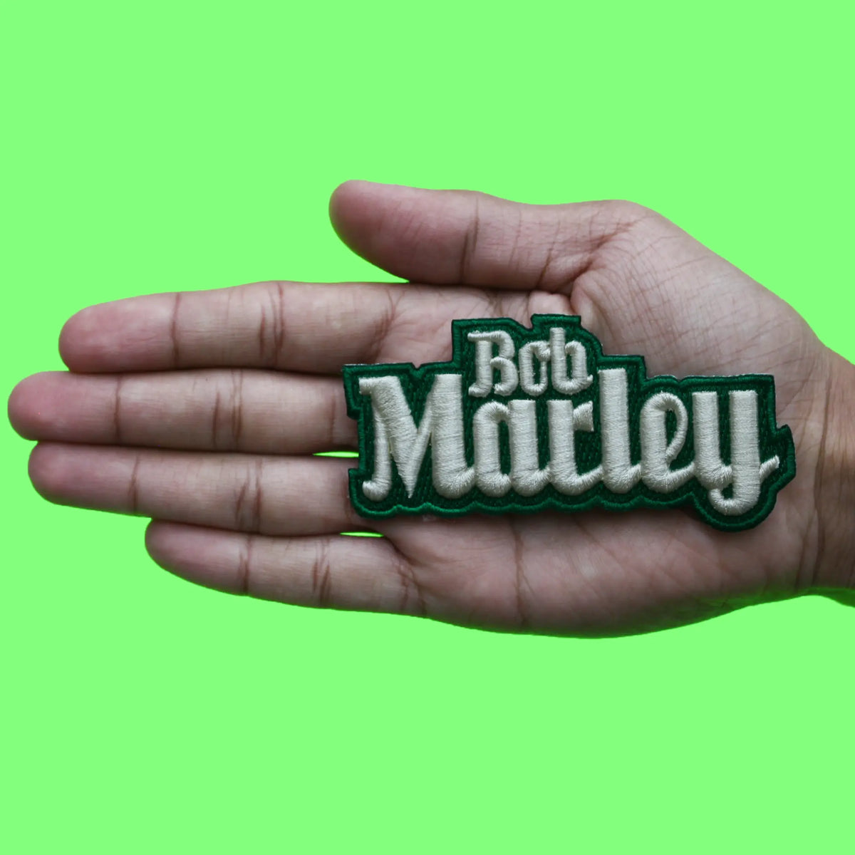 Bob Singer Bob Marley Singer Patch Cursive Script Logo Embroidered Puff Iron On ...