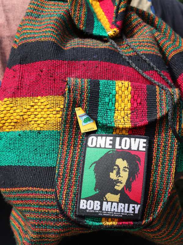 Bob Marley patch One love on a bag