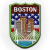 Boston Massachusetts City Tourist Patch World Travel Badge Embroidered Iron On