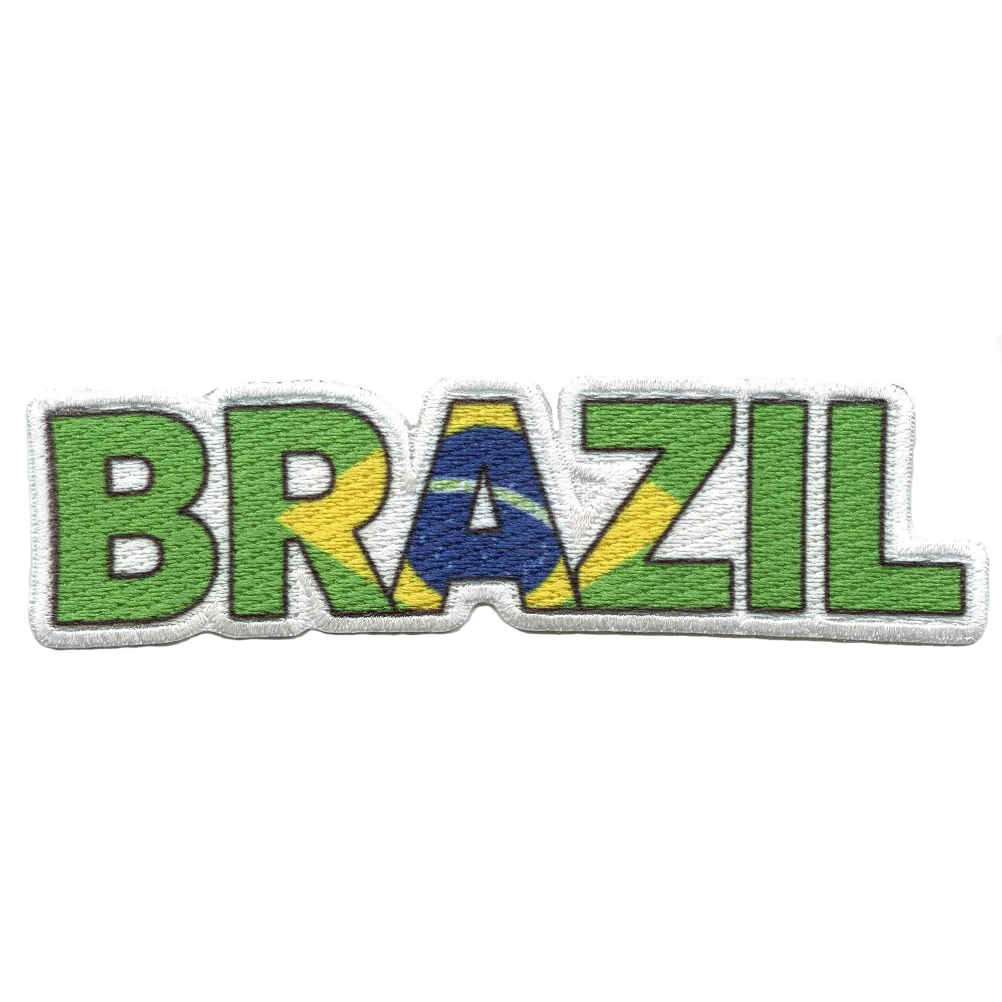 Brazil Flag Name Patch Travel South America Sublimated Iron On