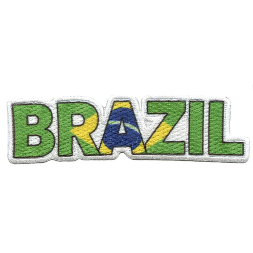 Brazil Flag Name Patch Travel South America Sublimated Iron On