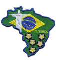 Brazil World Cup Patch Fútbol Champions Flag Embroidered Iron On