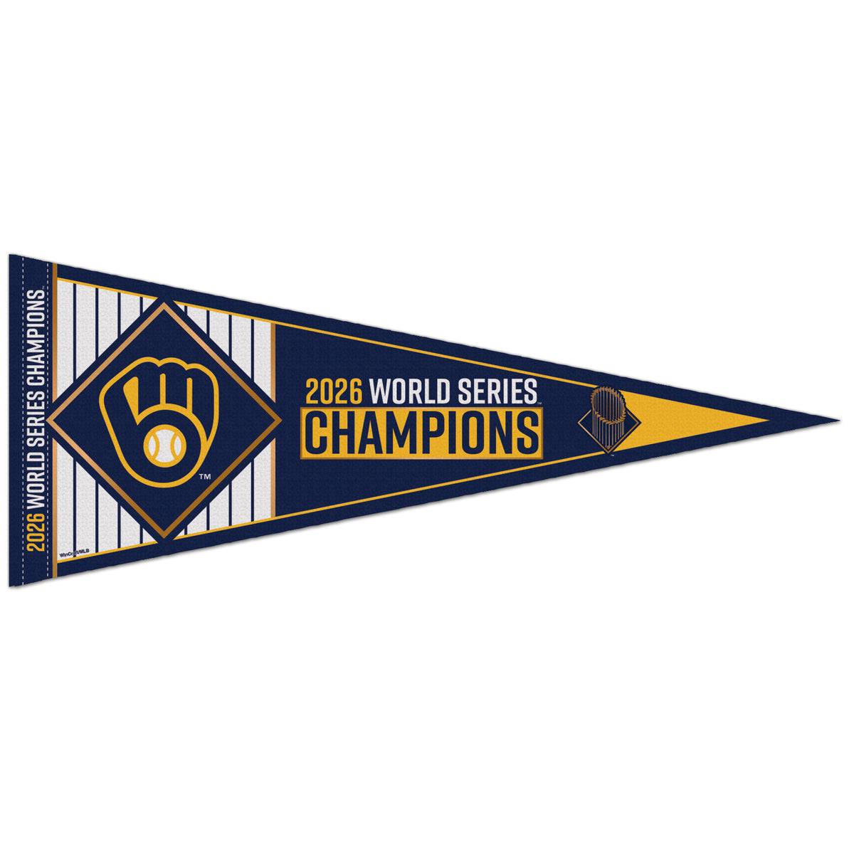 2026 MLB World Series Champions Classic Pennant Baseball Collectible Milwaukee Brewers Pre-Order