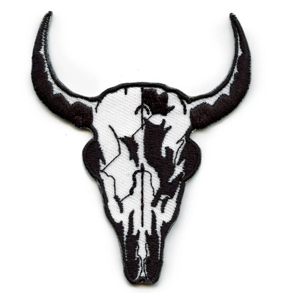 Patch crâne de taureau occidental décor de cornes chasse brodé fer sur vache Longhorn