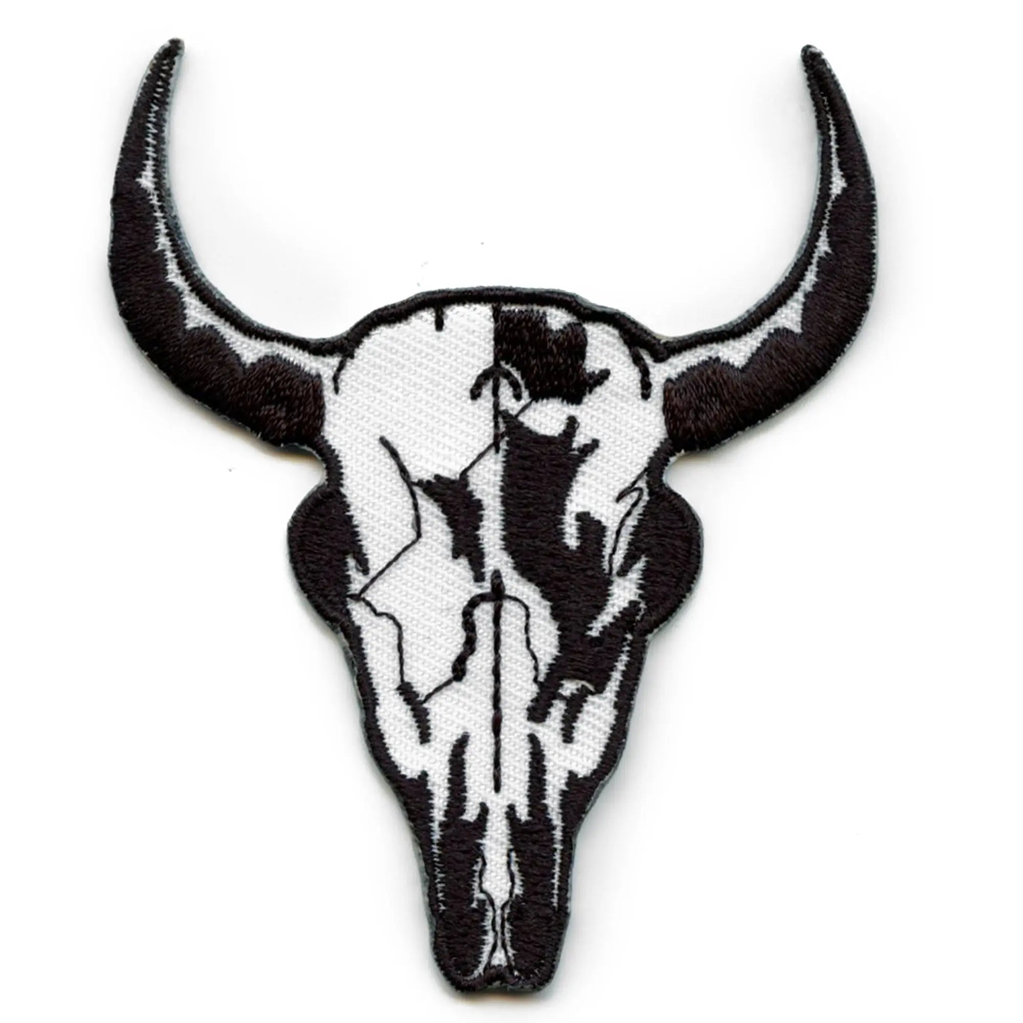 Patch crâne de taureau occidental décor de cornes chasse brodé fer sur vache Longhorn