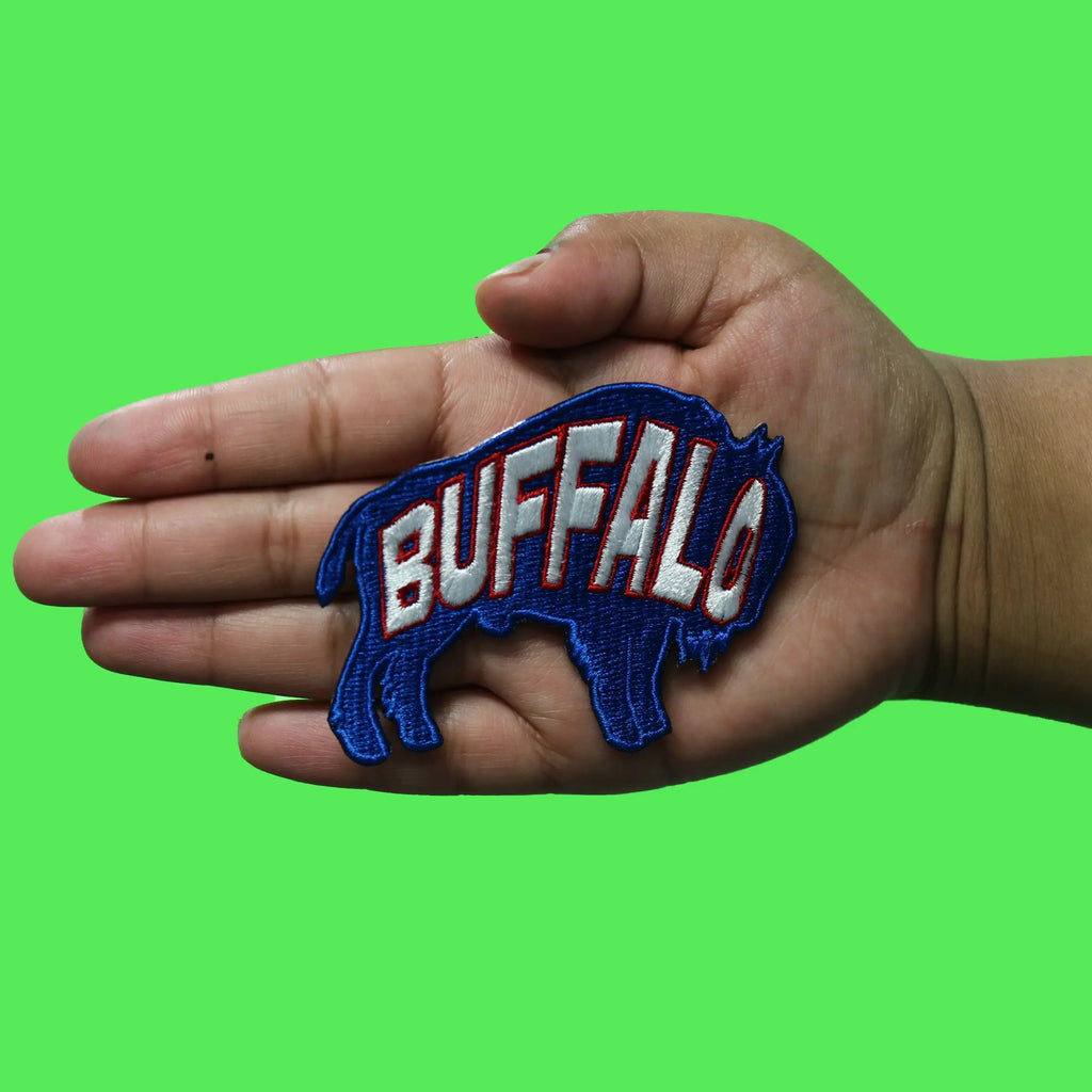 Buffalo Football Mascot Patch Sports Team Embroidered Iron On