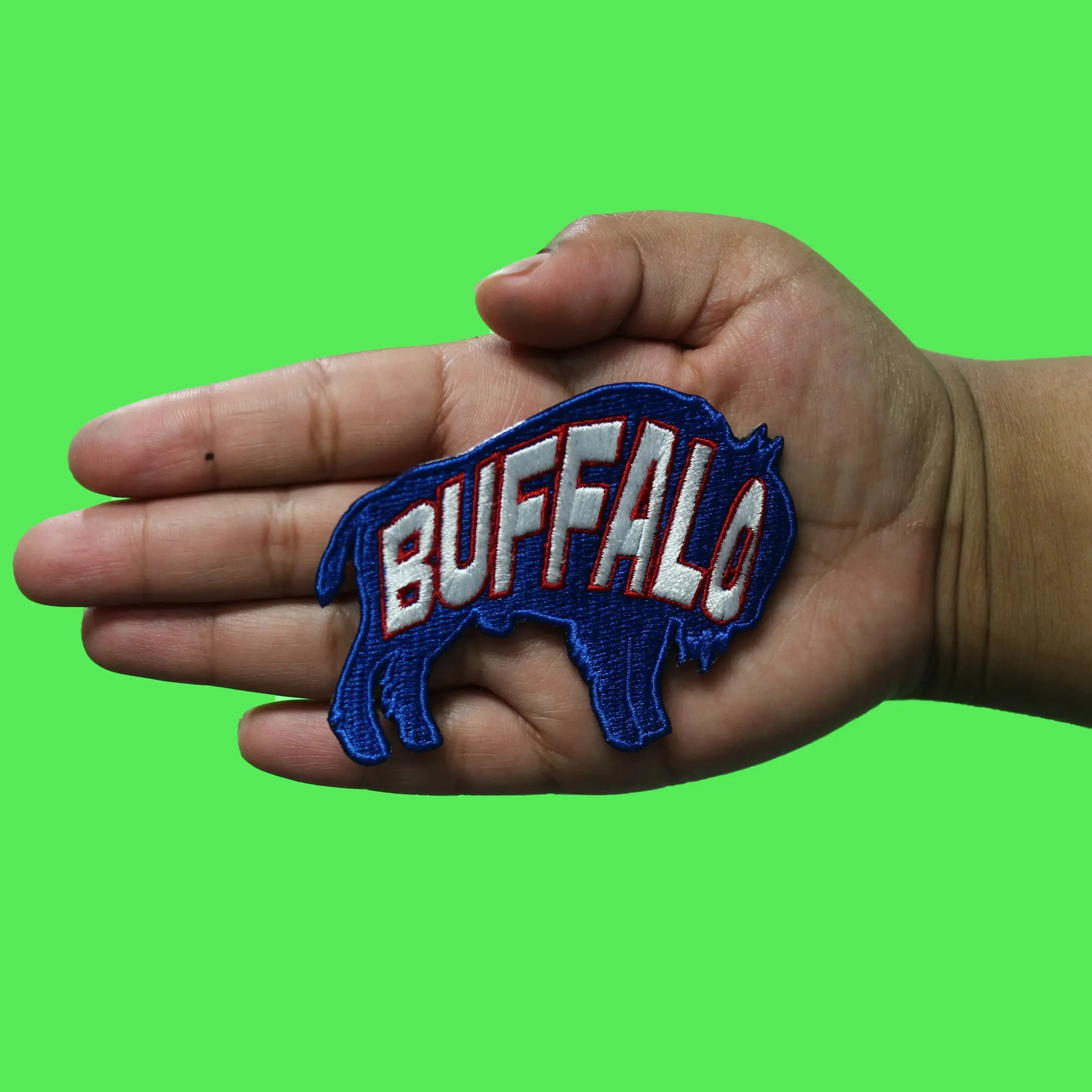 Buffalo Football Mascot Patch Sports Team Embroidered Iron On
