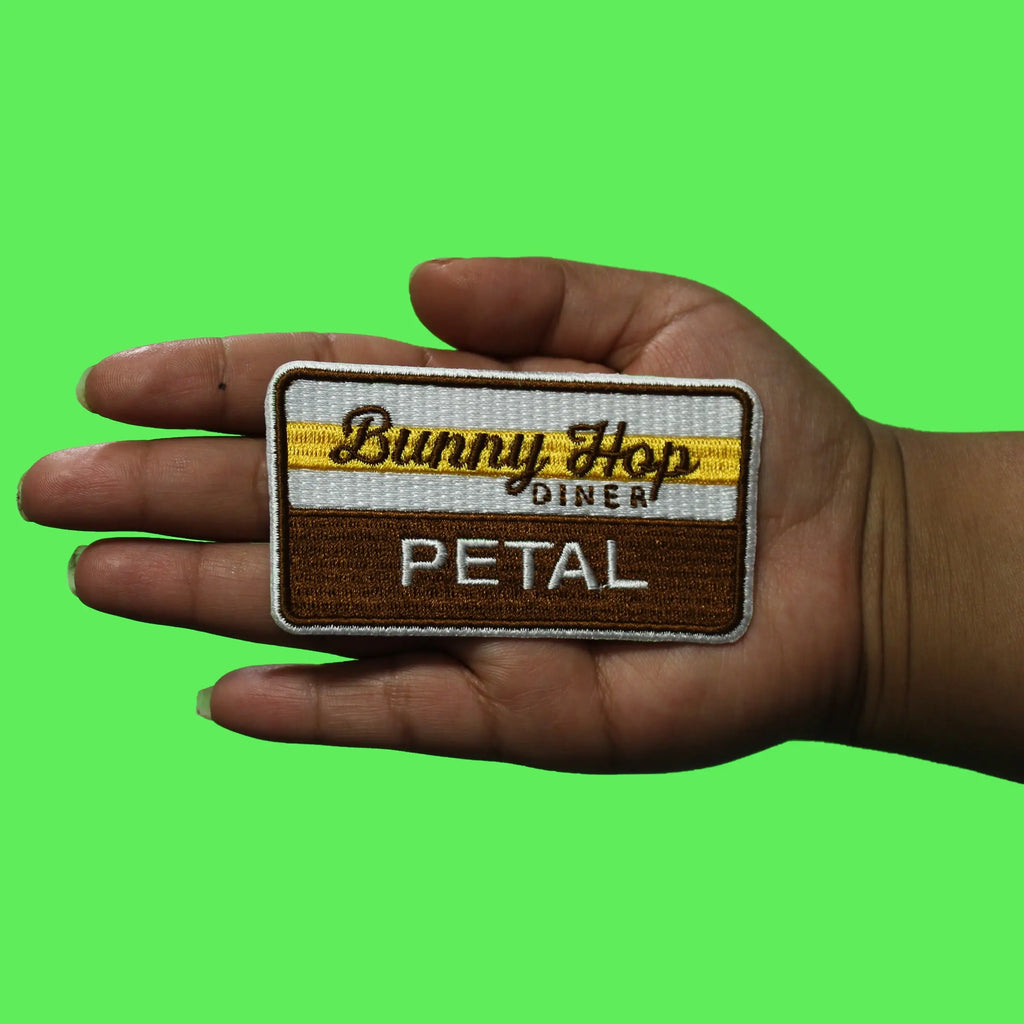 Bunny Hop Diner Patch Petal Name Tag Pop Music Embroidered Iron On