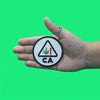California Cannabis Warning Symbol Patch THC State 420 Embroidered Iron On