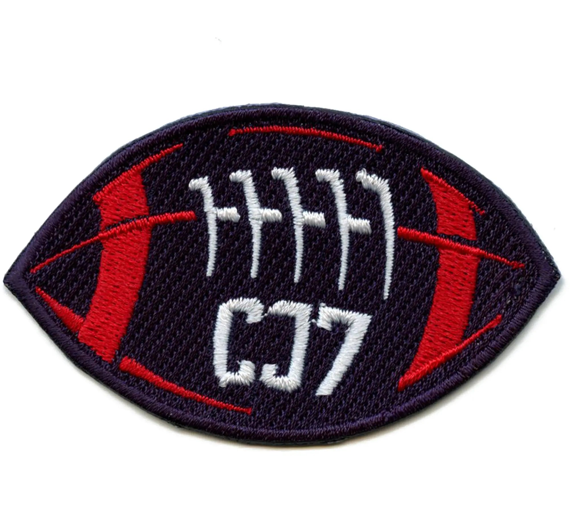 Patch CJ7 Texas Football Quarterback Sports Captain Brodé à Repasser