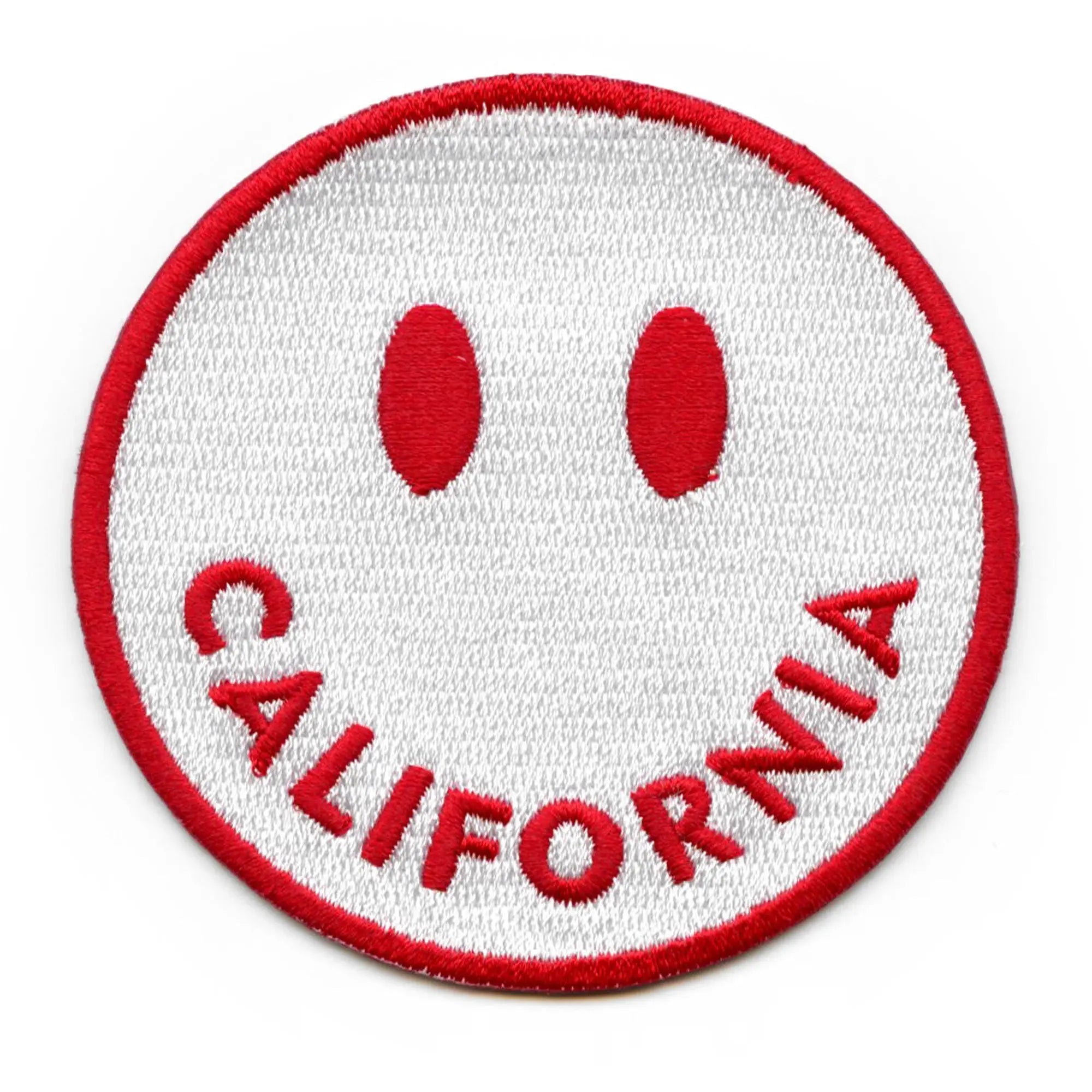 California Smiley Face Patch Travel Embroidered Iron on