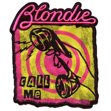 Blondie Pink Call Me Patch Women Rock Icon Embroidered Iron On