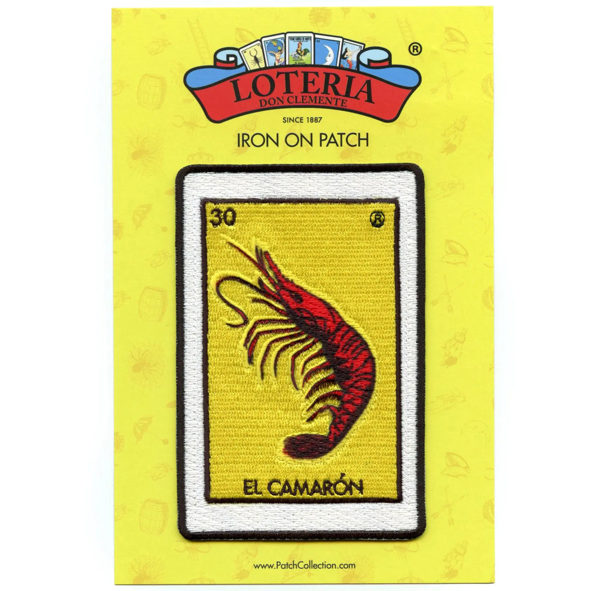 El Camaron 30 Patch Shrimp Mexican Loteria Sublimated Embroidery Iron ...