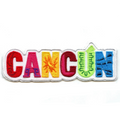 Cancun City Travel Patch Mexico Script Souvenir Embroidered Iron On
