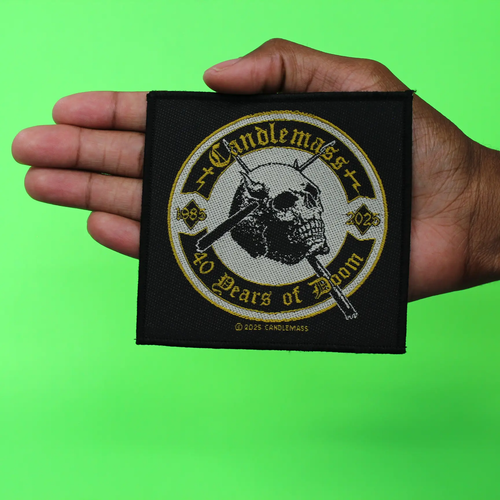 Patch tissé thermocollant du groupe de rock Candlemass The Door to Doom