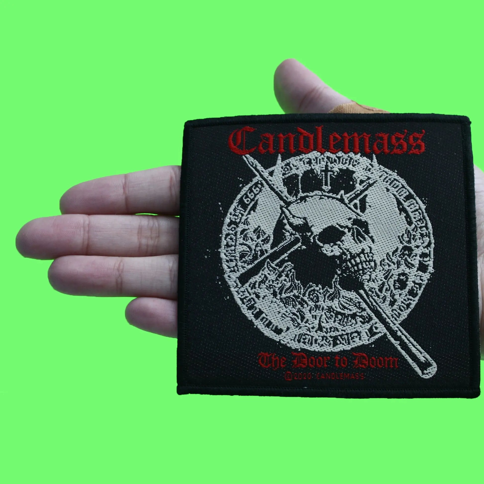 Candlemass Rock Band Patch The Door to Doom Woven Iron On