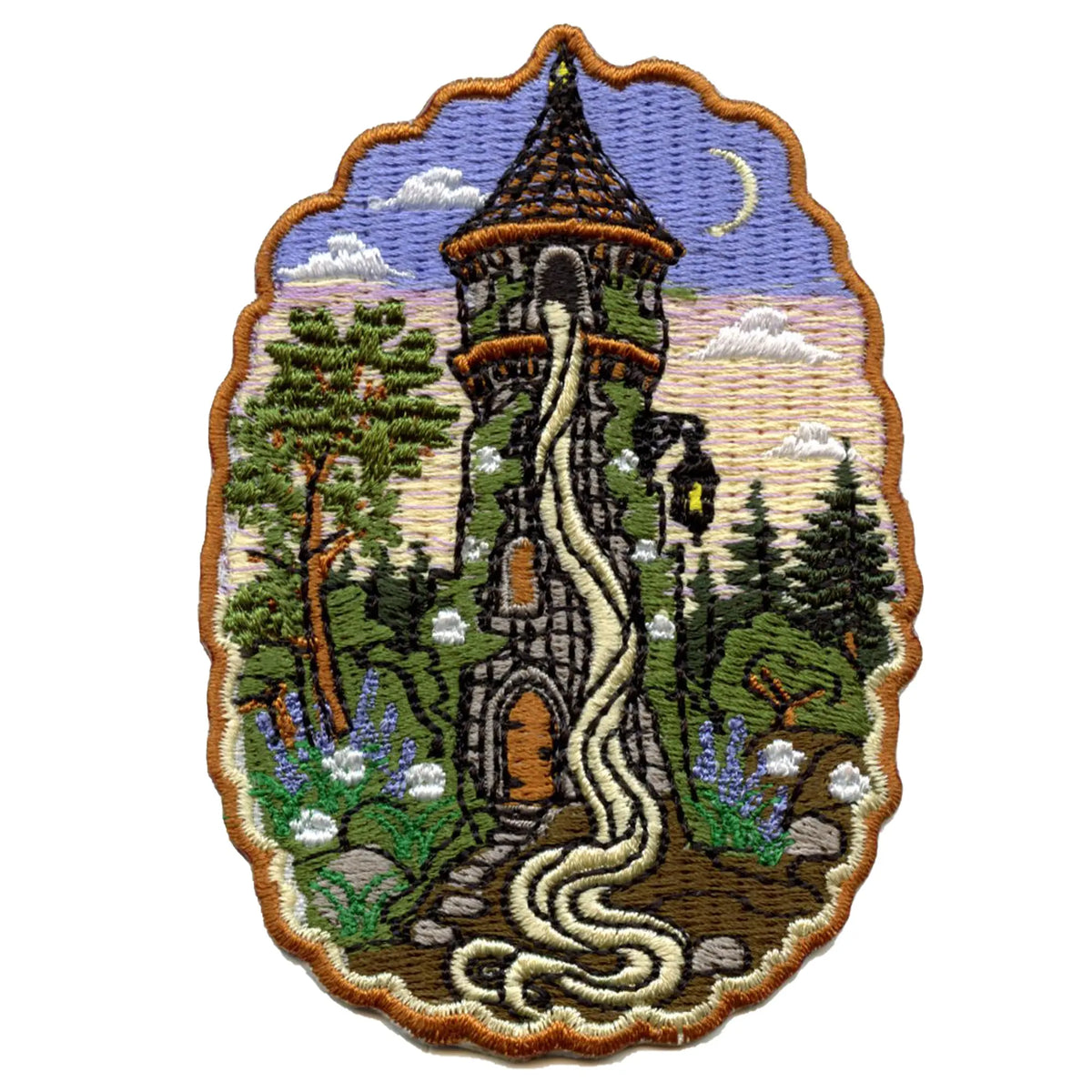 Captured Princess Tower Patch Magical Fantasy Musical Embroidered Iron-On