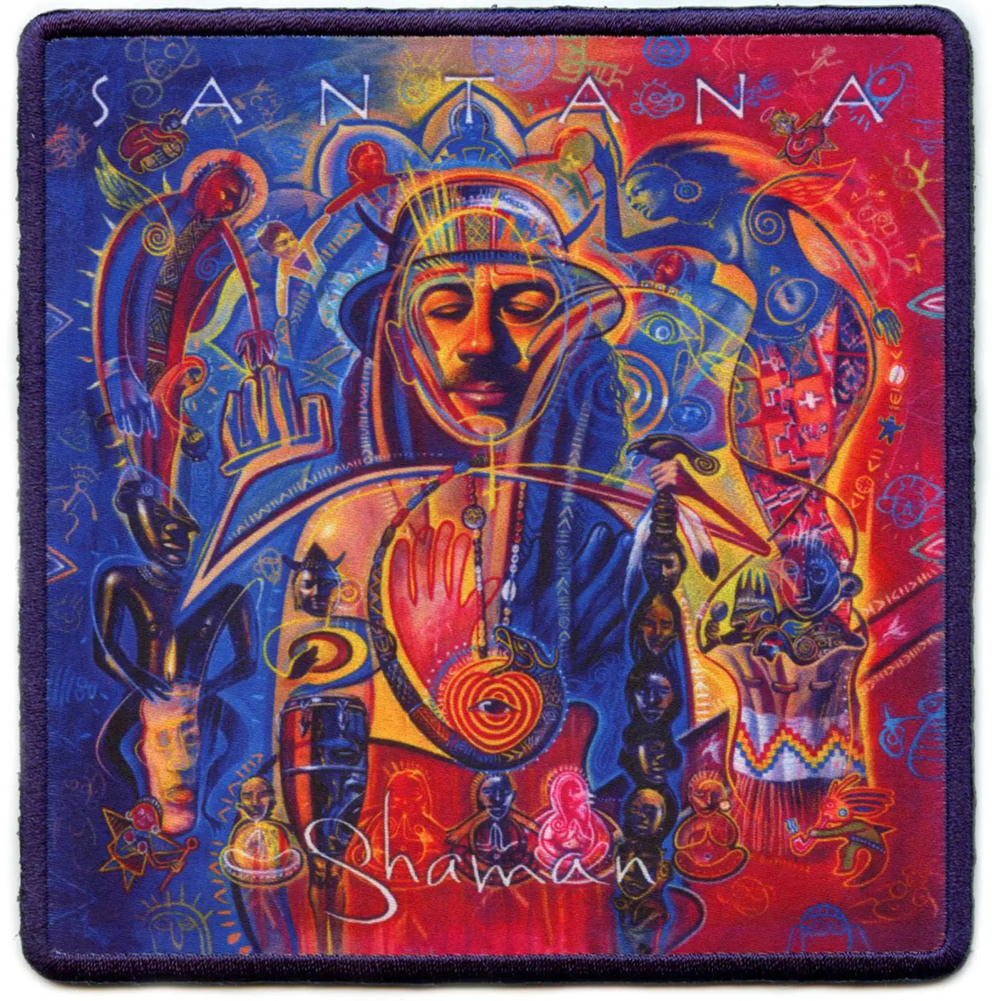 Carlos Santana Shaman Album Patch Latin Psychedelic Rock Embroidered Iron On