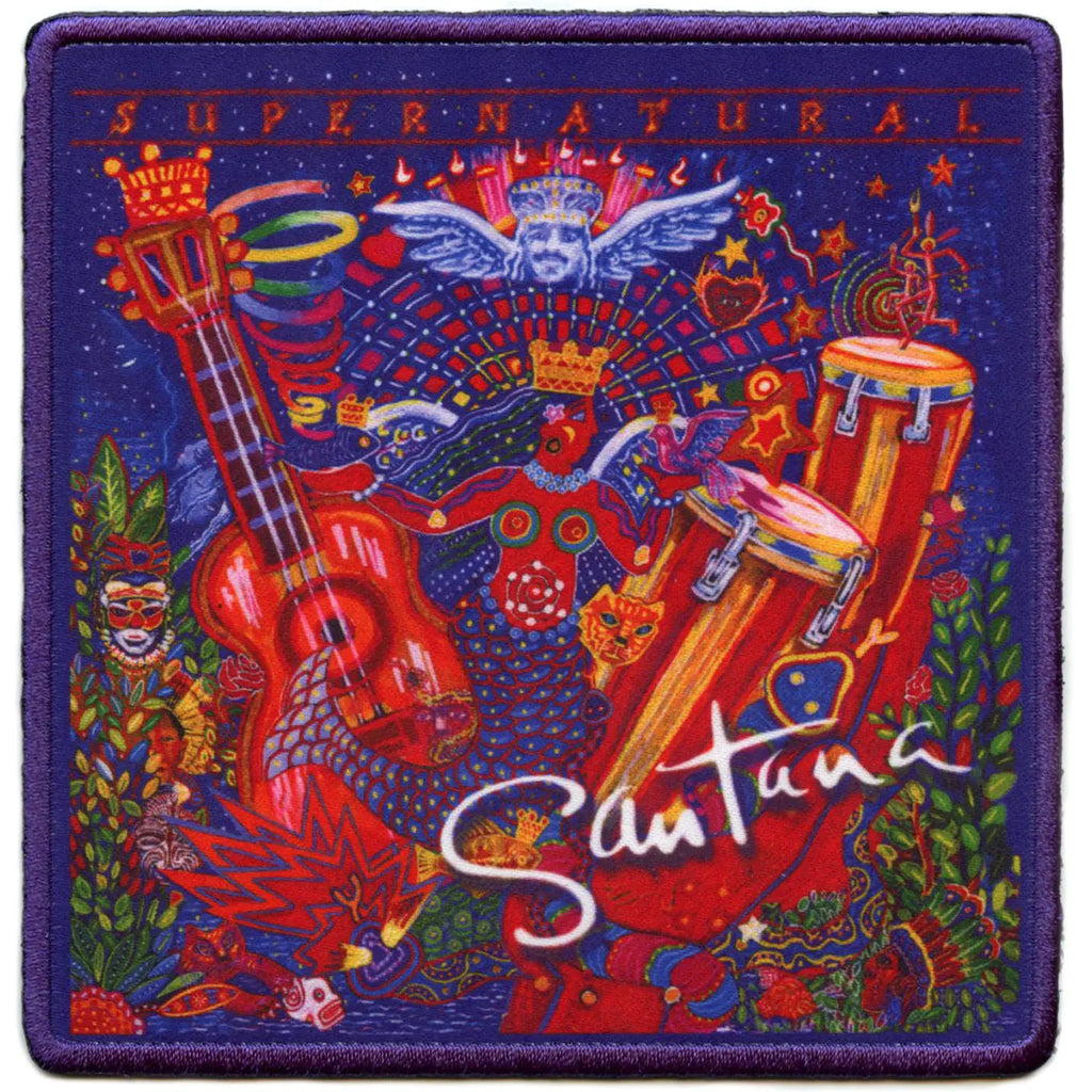 Carlos Santana Supernatural Album Patch Latin Rock Embroidered Iron On