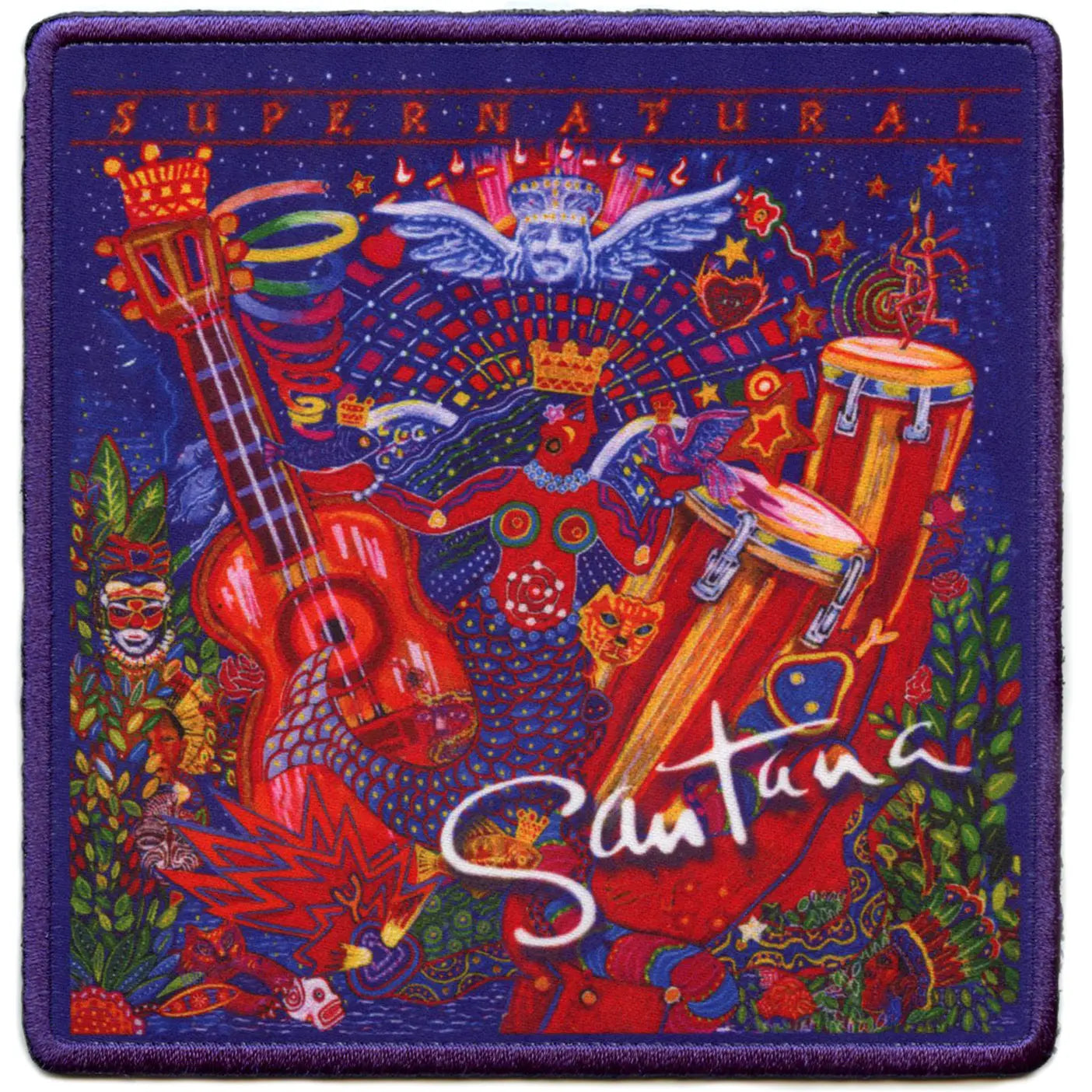 Carlos Santana Supernatural Album Patch Latin Rock Embroidered Iron On