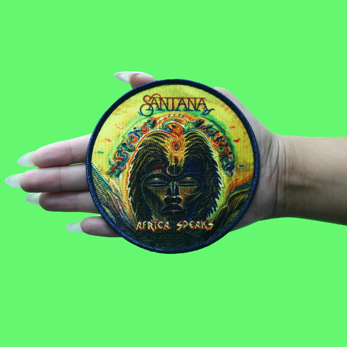 Carlos Santana Africa Speaks Patch Latin Rock Embroidered Iron On