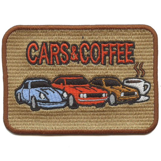 Cars And Coffee Patch Car Culture Hobby Embroidered Iron On