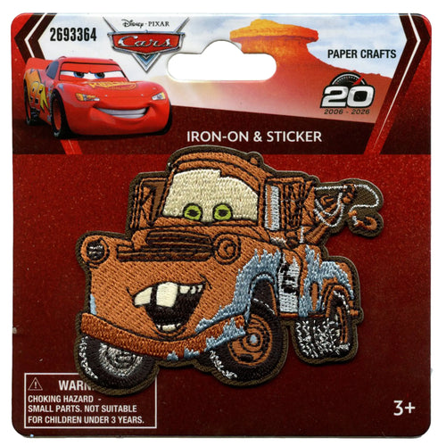 Cars Tow Mater Patch Disney Character Racing Embroidered Iron On