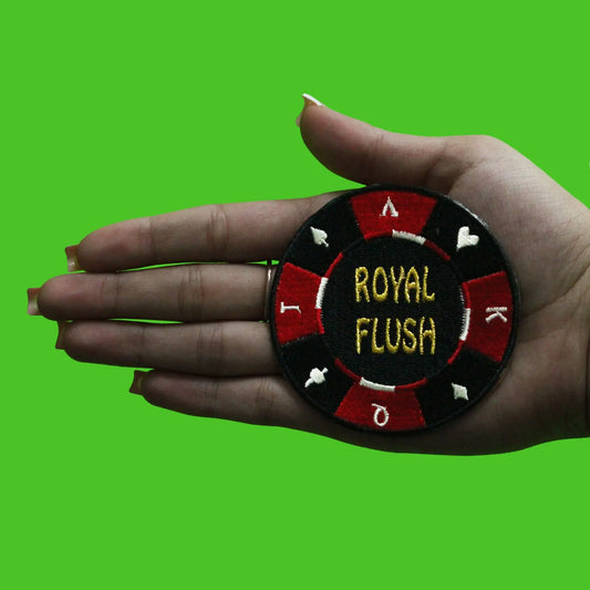 Casino Royal Rush Patch Gambling Chip Vegas Embroidered Iron On